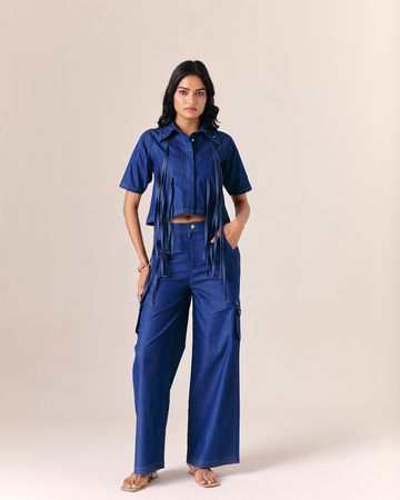 SWAY DENIM CROP SET
