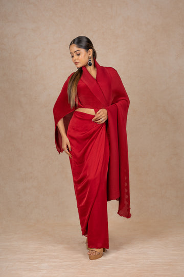 CHERRY RED RIBBED INDOWESTERN