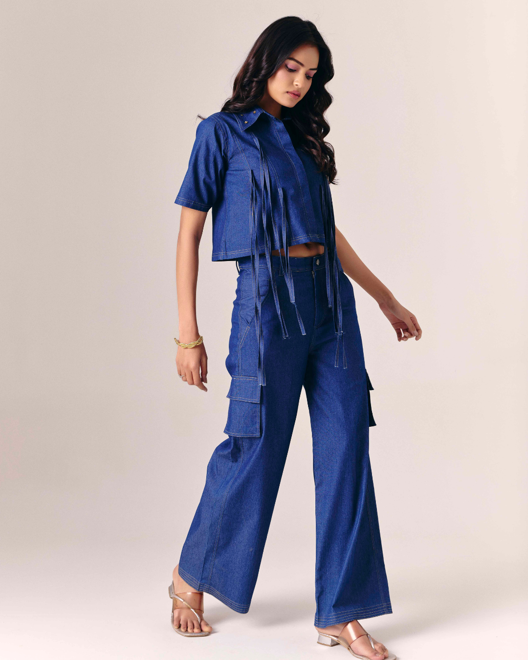 SWAY DENIM CROP SET