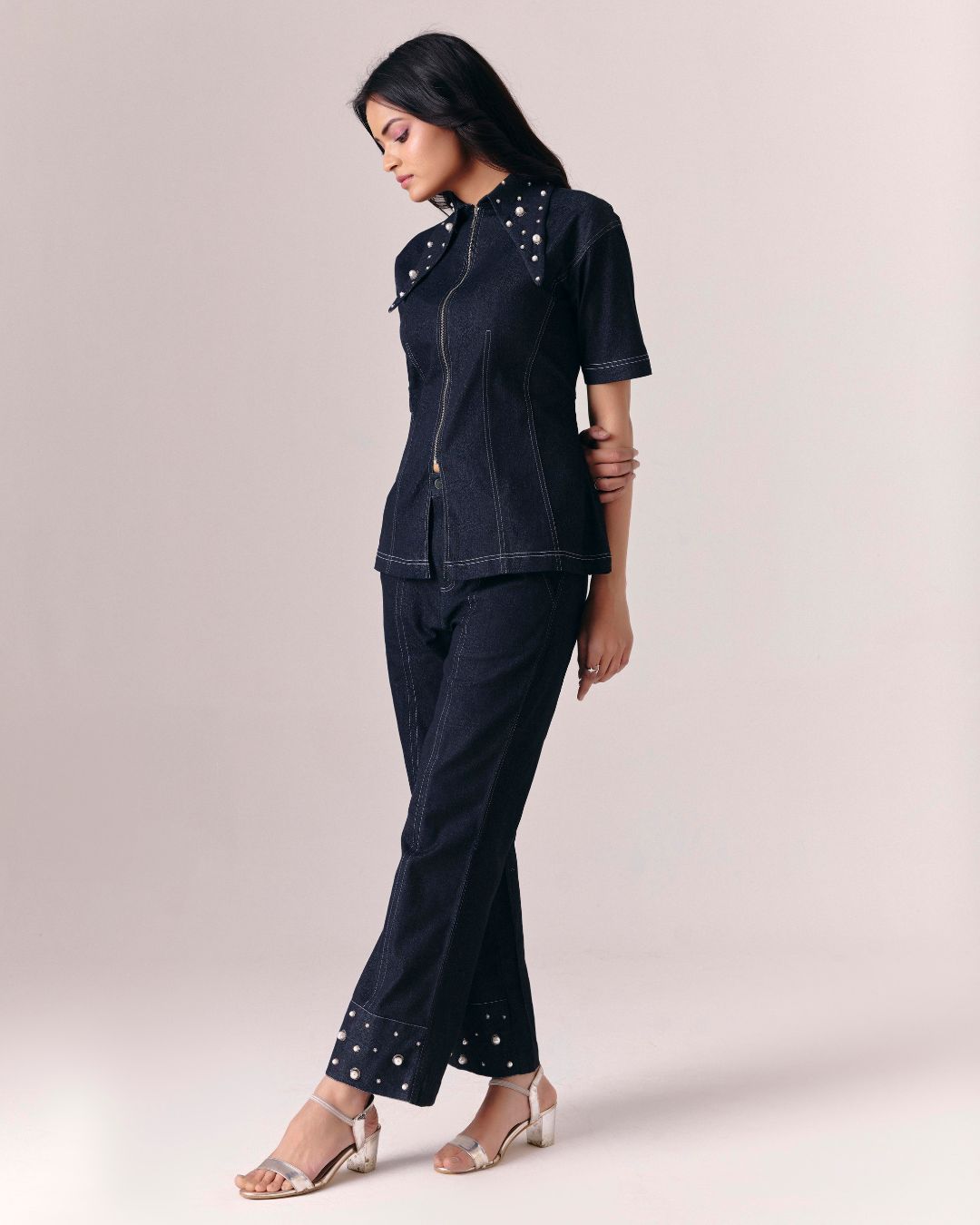 ETOILE CORSET JACKET WITH NOIR FLARE PANT