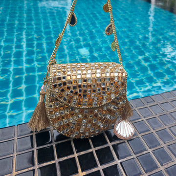 Mini Mirror Coin Bag Gold & Silver
