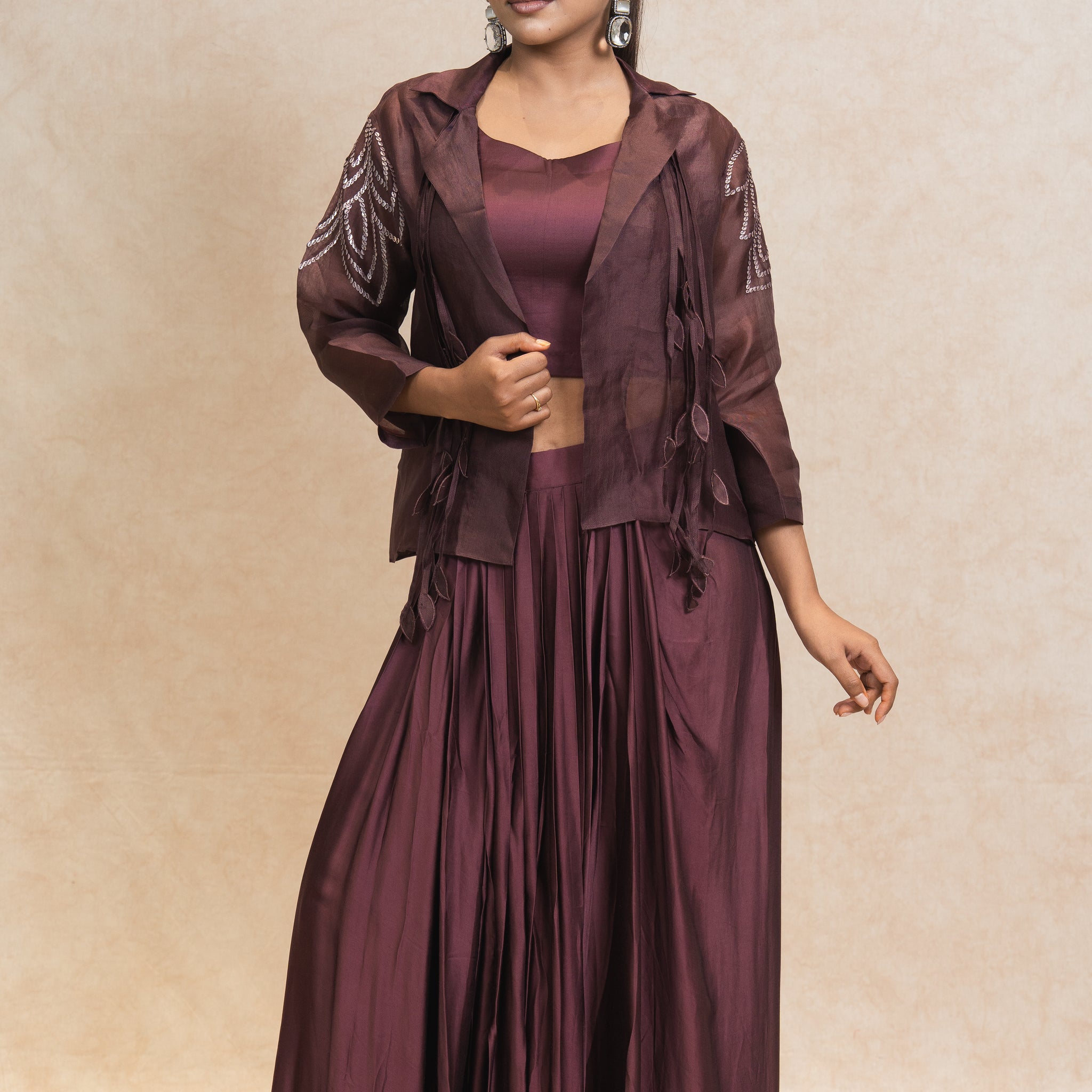 Festive Wine Co-ord for Stylish Evenings