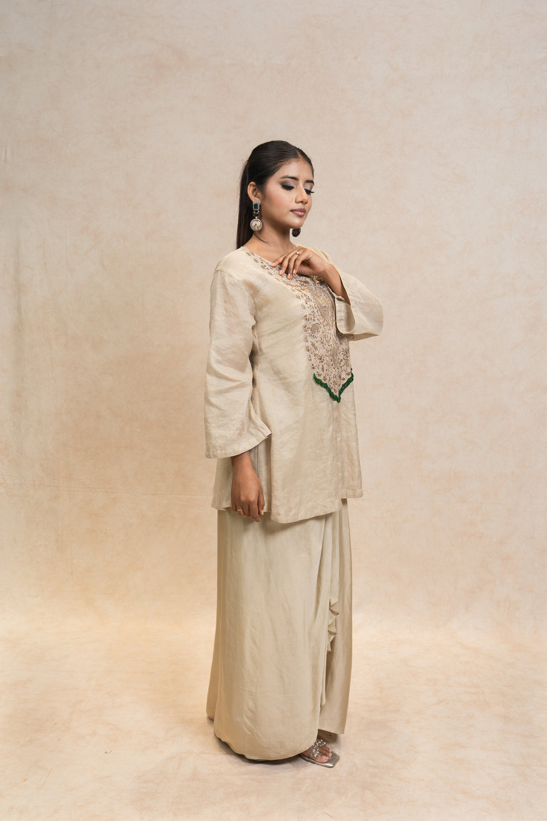 Elegant Beige Set with Timeless Detailing