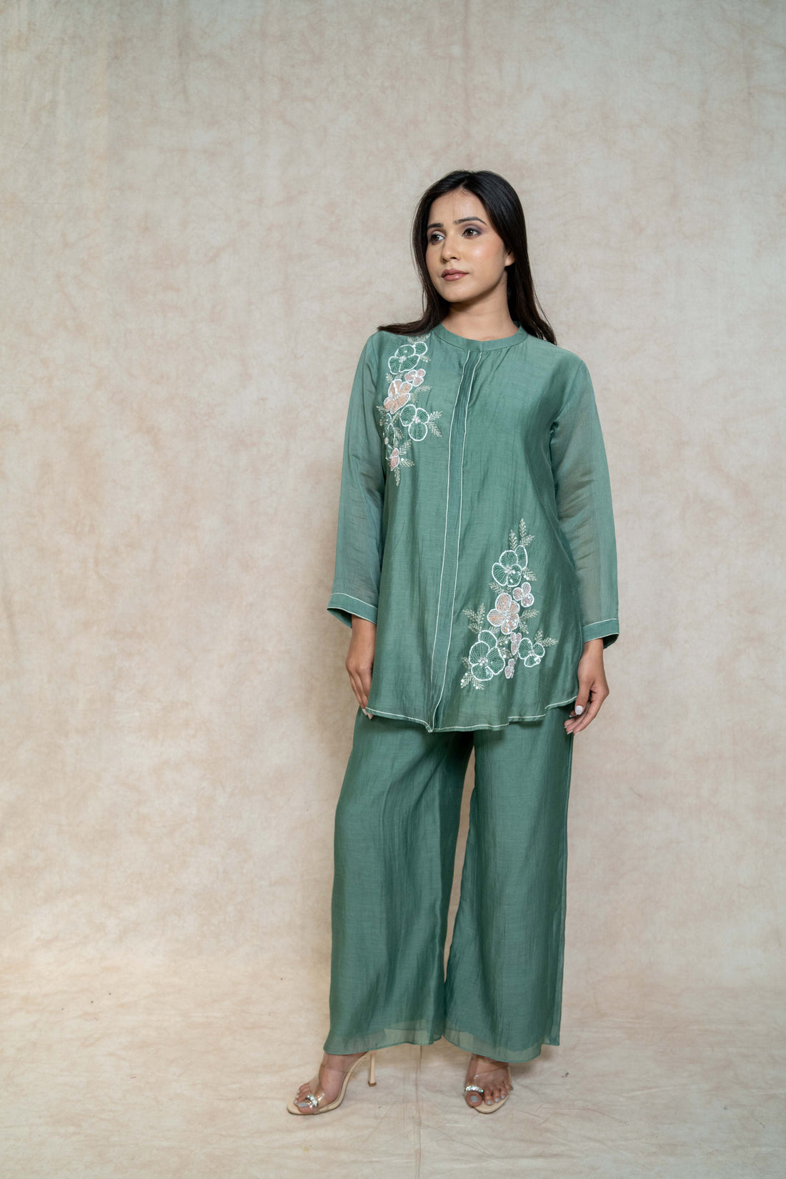  aqua-green-floral-handwork-co-ord-set