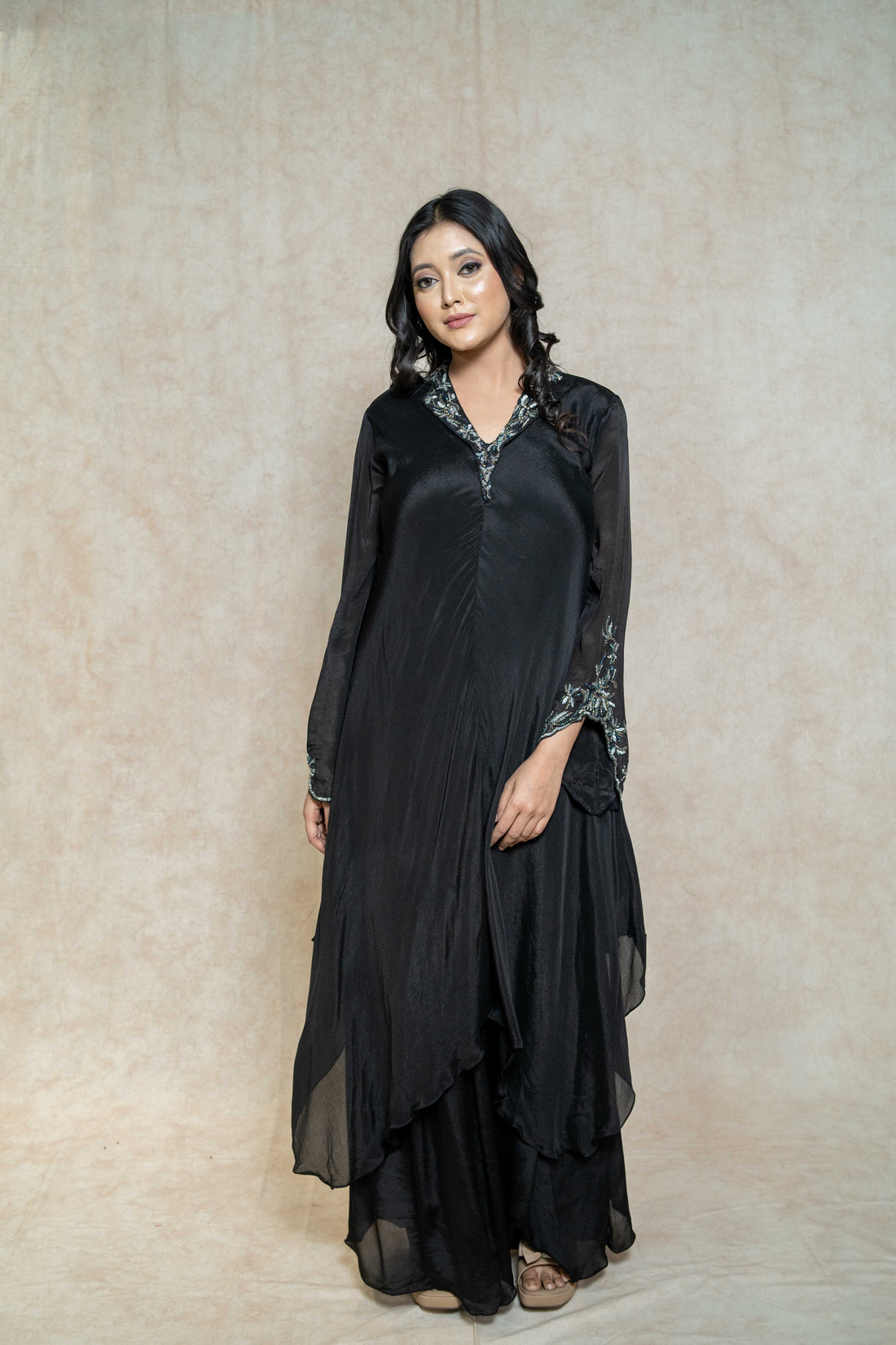 black-kurta-palazzo-set-for-women