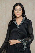 front-closeup-view-black-kurta-palazzo-set-for-women