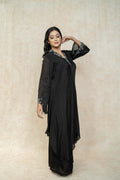 full-side-view-black-kurta-palazzo-set-for-women