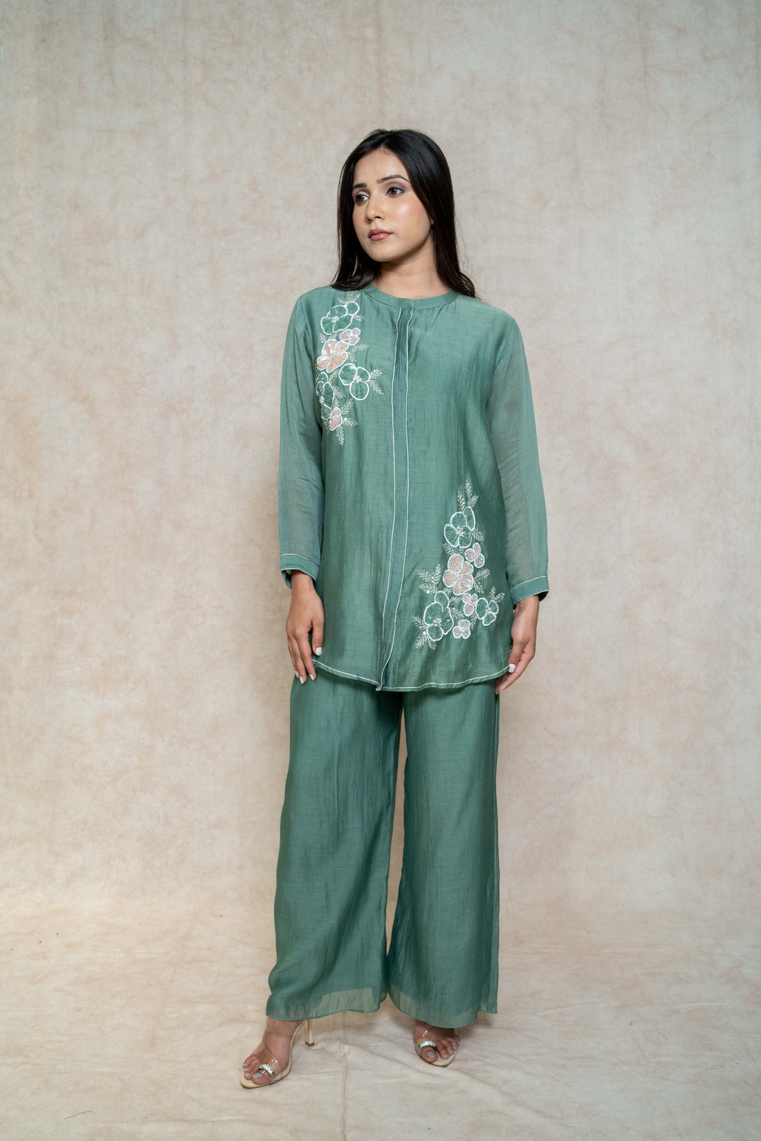  aqua-green-floral-handwork-co-ord-set
