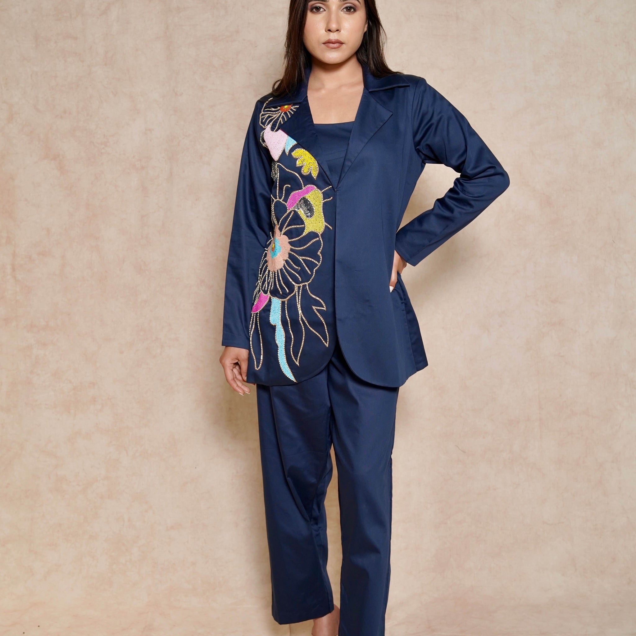 full-view-navy-blue-pant-suit-set-with-floral-hand-work